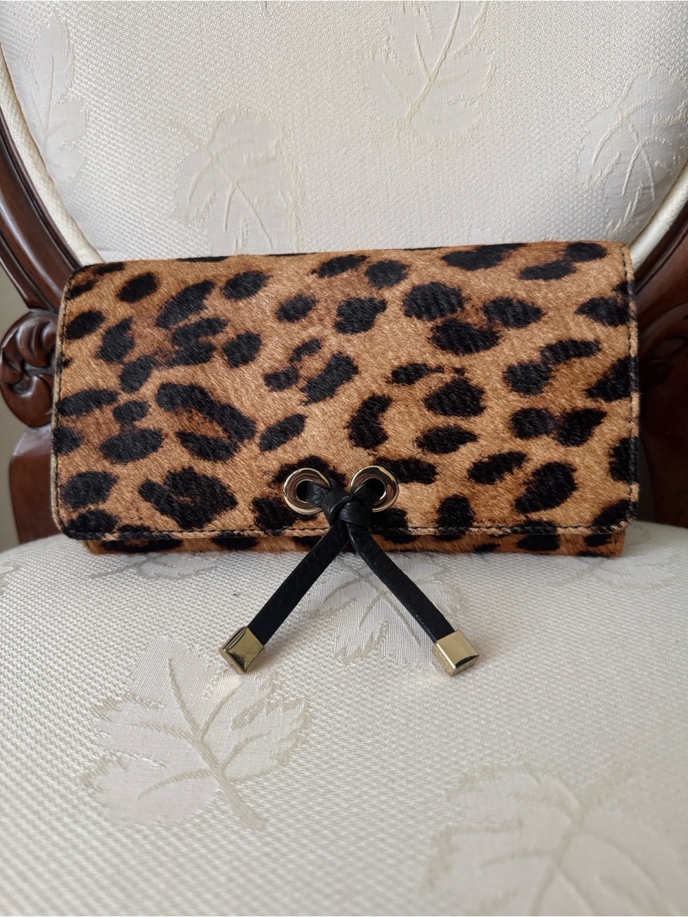 Talbots Leopard Print Fold-Over Clutch